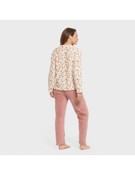 Pigiama pile coral Janice malva