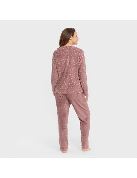 Pigiama pile coral Mimi melanzana