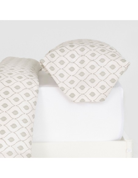 Copripiumino cotone Charleston verde secco Copripiumino cotone Charleston verde secco