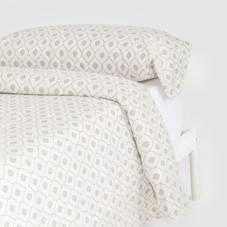 Copripiumino cotone Charleston verde secco