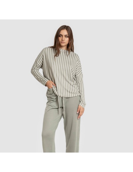 Pigiama lungo Secret donna Raya Marsella verde militare
