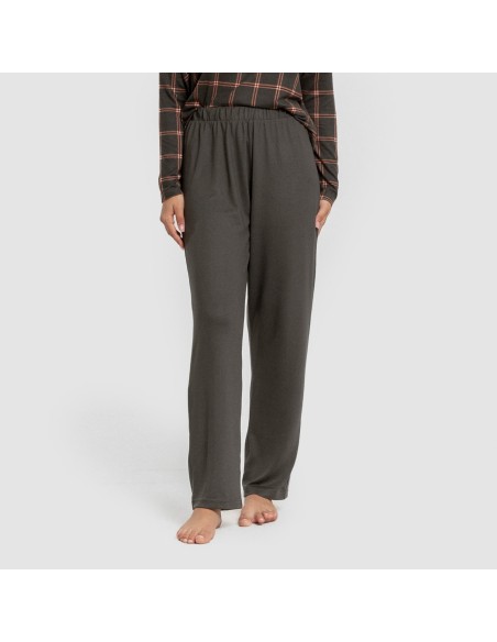 Pigiama lungo Secret donna Cuadro Nelby verde militare Pigiama lungo Secret donna Cuadro Nelby verde militare