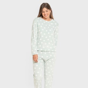 Pigiama velluto super soft Dula verde tiffany 2