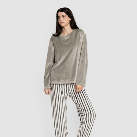 Pigiama velluto super soft Raya Seasonal verde