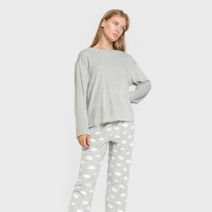 Pigiama velluto super soft Nubecita verde tiffany 2