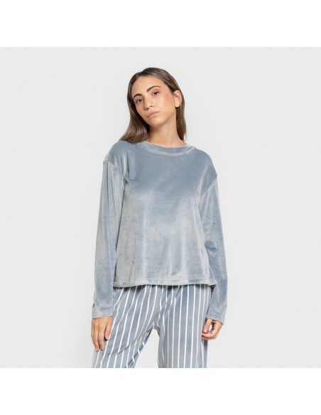 Pigiama velluto super soft Raya Astria indaco Pigiama velluto super soft Raya Astria indaco