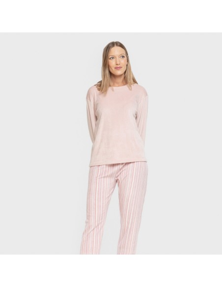 Pigiama velluto super soft Raya Oli malva rosa