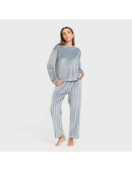 Pigiama velluto super soft Raya Astria indaco Pigiama velluto super soft Raya Astria indaco