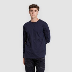 Pigiama uomo franella Monclova blu marino