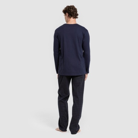 Pigiama uomo franella Monclova blu marino