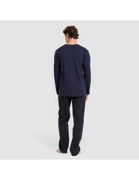 Pigiama uomo franella Monclova blu marino