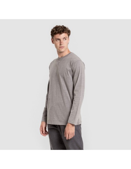 Pigiama uomo franella Polo cinza