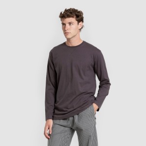 Pigiama uomo franella Raya Derek grigio antracite