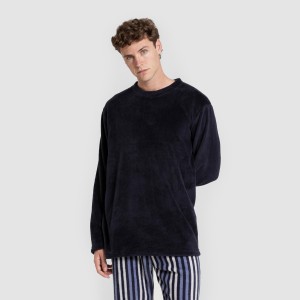Pigiama pile coral uomo Raya Vinicius blu marino