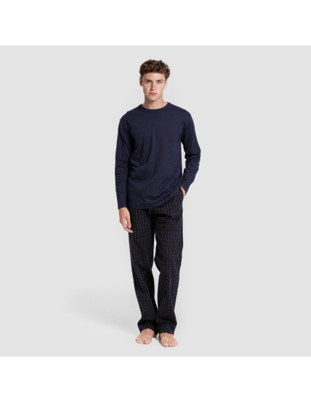 Pigiama uomo franella Monclova blu marino