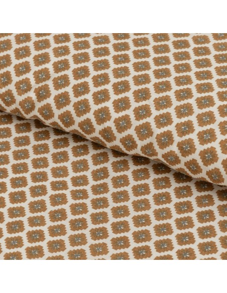 Copripiumino cotone Iñaki ocre - verde secco Copripiumino cotone Iñaki ocre - verde secco