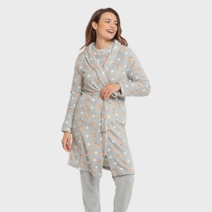 Vestaglia pile coral Tatini indaco 2