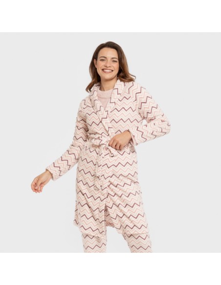 Vestaglia pile coral Kit rosa chiaro