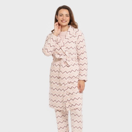 Vestaglia pile coral Kit rosa chiaro