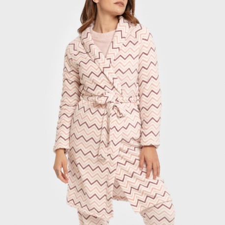 Vestaglia pile coral Kit rosa chiaro