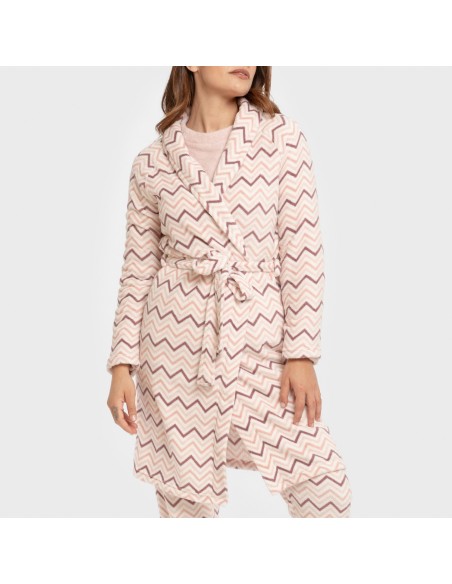 Vestaglia pile coral Kit rosa chiaro