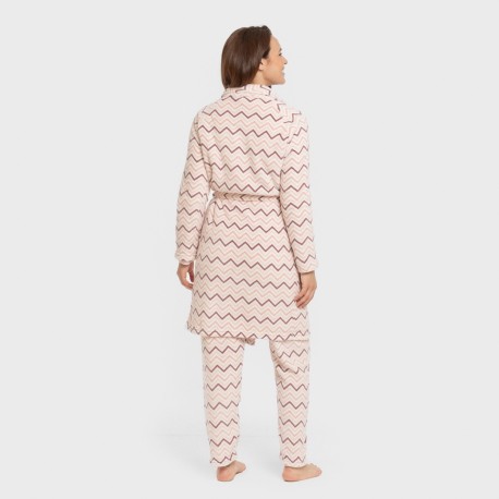 Vestaglia pile coral Kit rosa chiaro