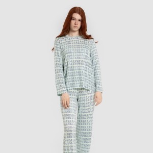 Pigiama lungo viscosa Capricornio rosa 2