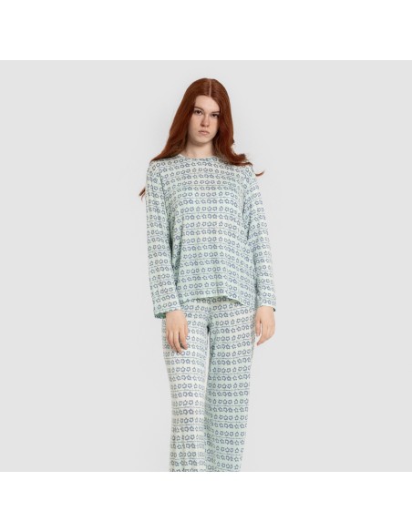 Pigiama lungo viscosa Capricornio rosa