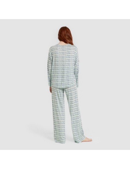 Pigiama lungo viscosa Capricornio rosa