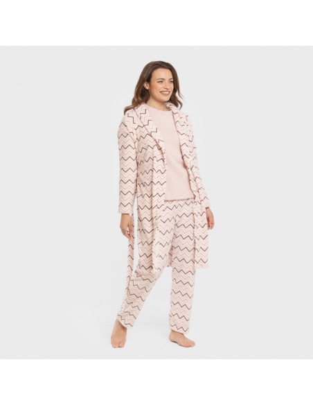 Vestaglia pile coral Kit rosa chiaro