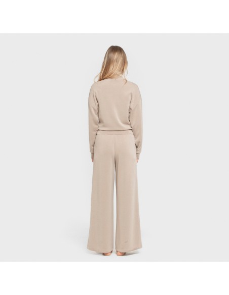 Felpa fluida con collo alto donna