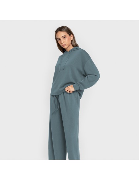 Felpa fluida con cappuccio donna