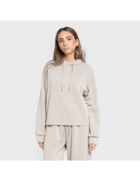 Felpa fluida con cappuccio donna