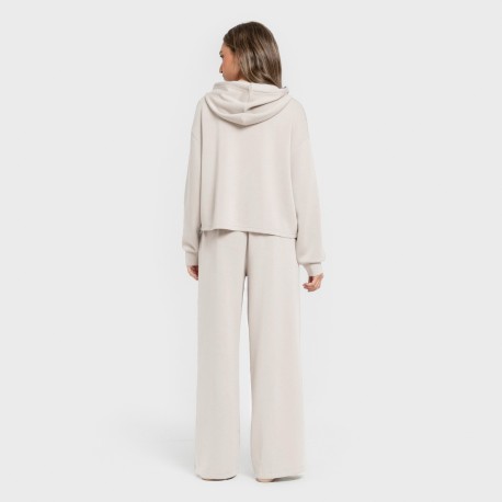 Felpa fluida con cappuccio donna