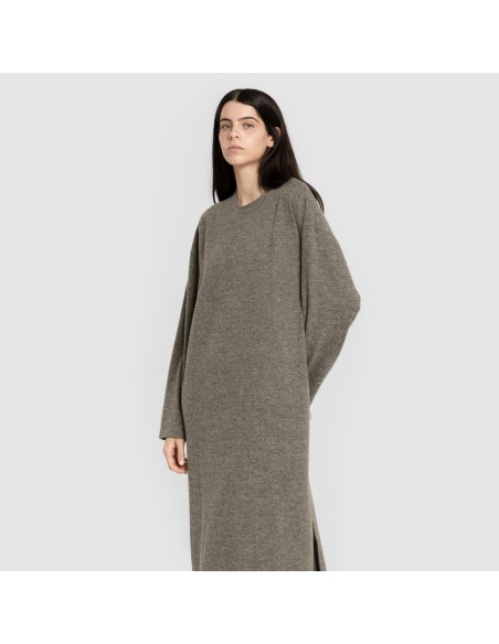 Vestito midi a maniche lunghe New maglia extra morbida