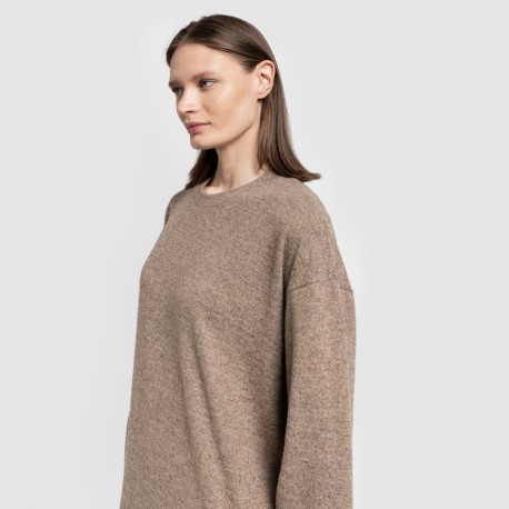 Vestito midi a maniche lunghe New maglia extra morbida