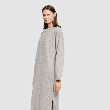 Vestito midi a maniche lunghe New maglia extra morbida