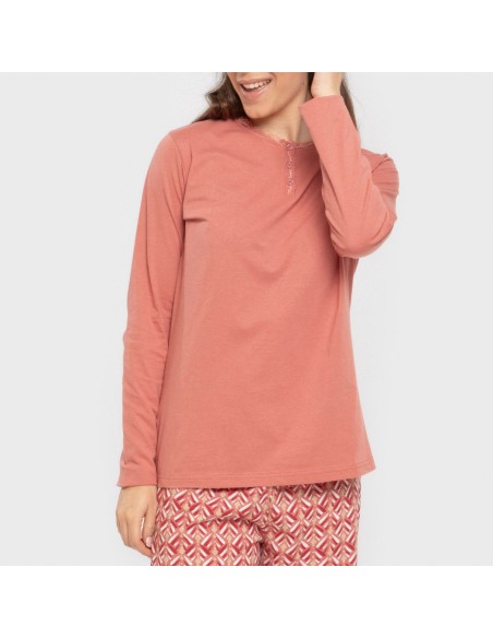 Pigiama lungo cotone Eurico marsala Pigiama lungo cotone Eurico marsala