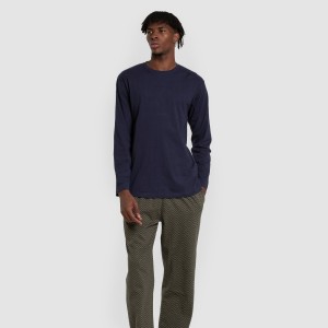 Pigiama lungo uomo cotone Miquelle verde militare 2
