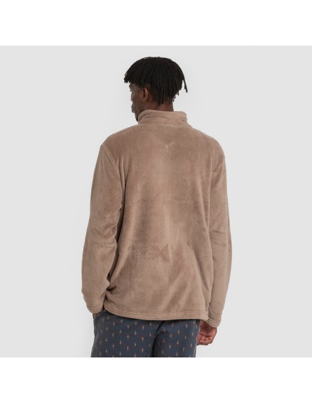 Felpa pile coral uomo