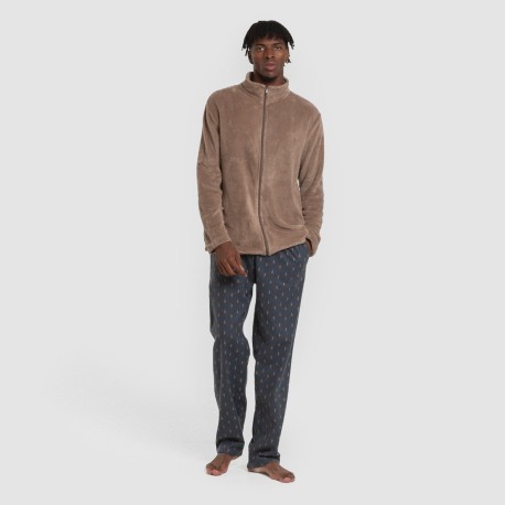 Felpa pile coral uomo