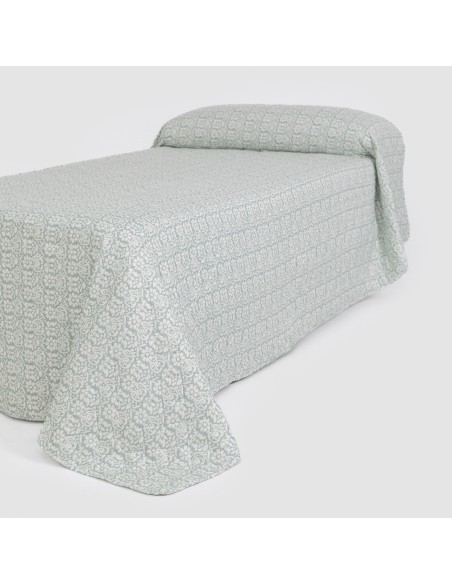 Copriletto bouti Matilde verde secco