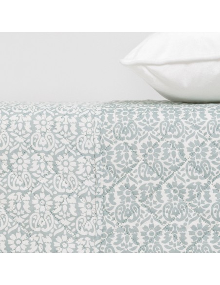 Copriletto bouti Matilde verde secco