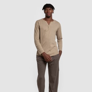 Pigiama lungo uomo con bottoni verde caccia - petrolio 2