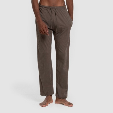 Pigiama lungo uomo con bottoni verde caccia - petrolio