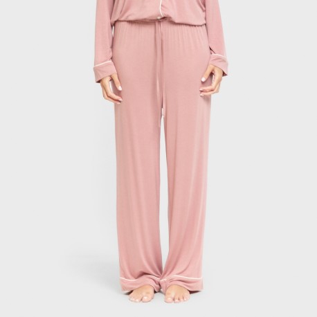 Pigiama lungo camicia viscosa maglia donna