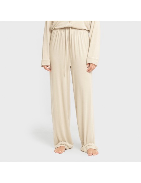 Pigiama lungo camicia viscosa maglia donna