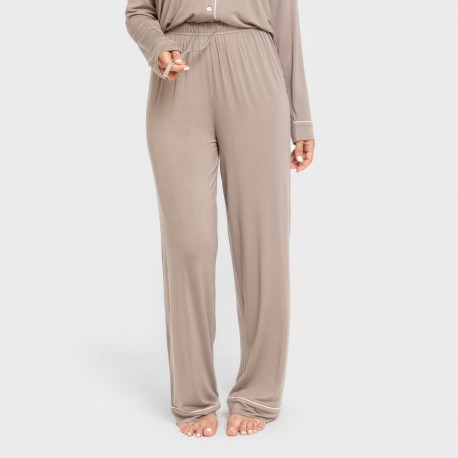 Pigiama lungo camicia viscosa maglia donna