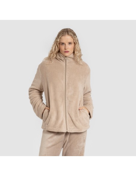 Felpa pile coral donna