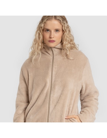 Felpa pile coral donna